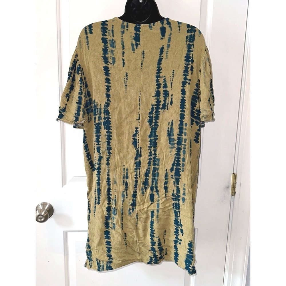 Maurice’s Olive Tie Dye Flutter Sleeve Kimono - Picture 3 of 5